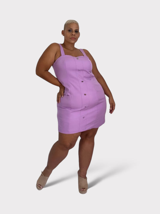 Lavender Button Dress